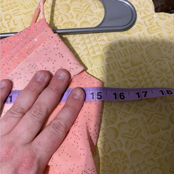 Vintage Onyx Nite Orange Pink Maxi Slip Dress Cocktail - Picture 7 of 7